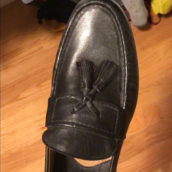 Johnston & Murphy black sheepskin loafers - Picture 4 of 8